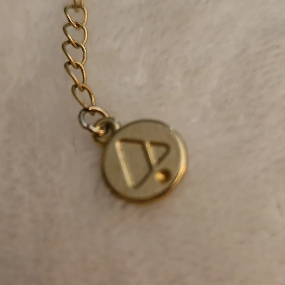 Vtg LIZ CLAIBORNE Geometric Gold-Tone Necklace